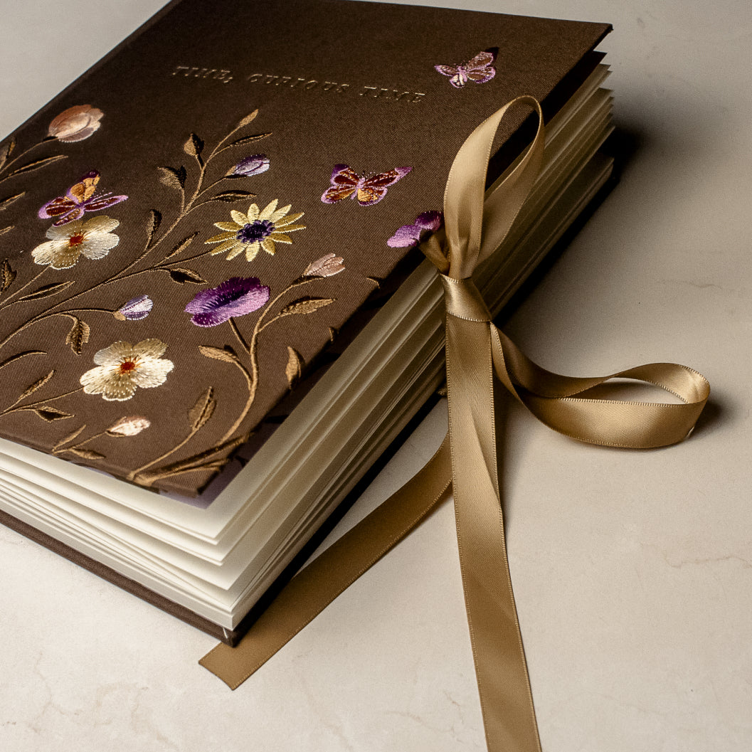 Time, Curious Time Embroidered Scrapbook Journal