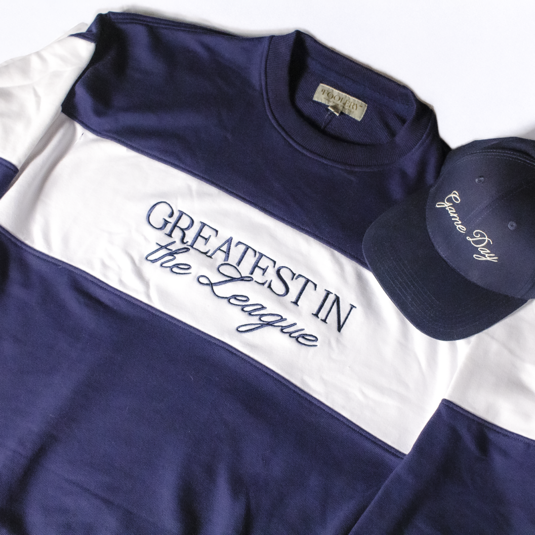 Navy Game Day Classic Varsity Crewneck