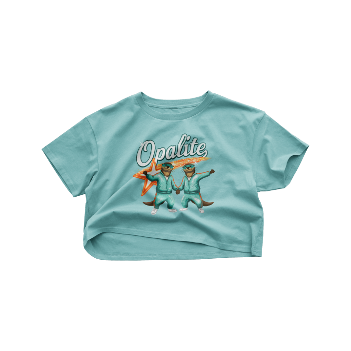 Otters in Opalite Crop Top