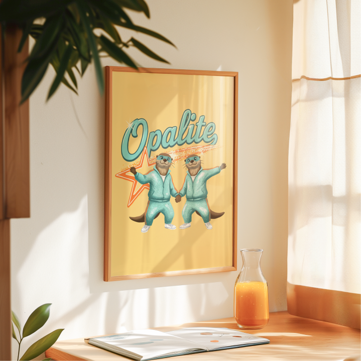 Otters in Opalite Poster