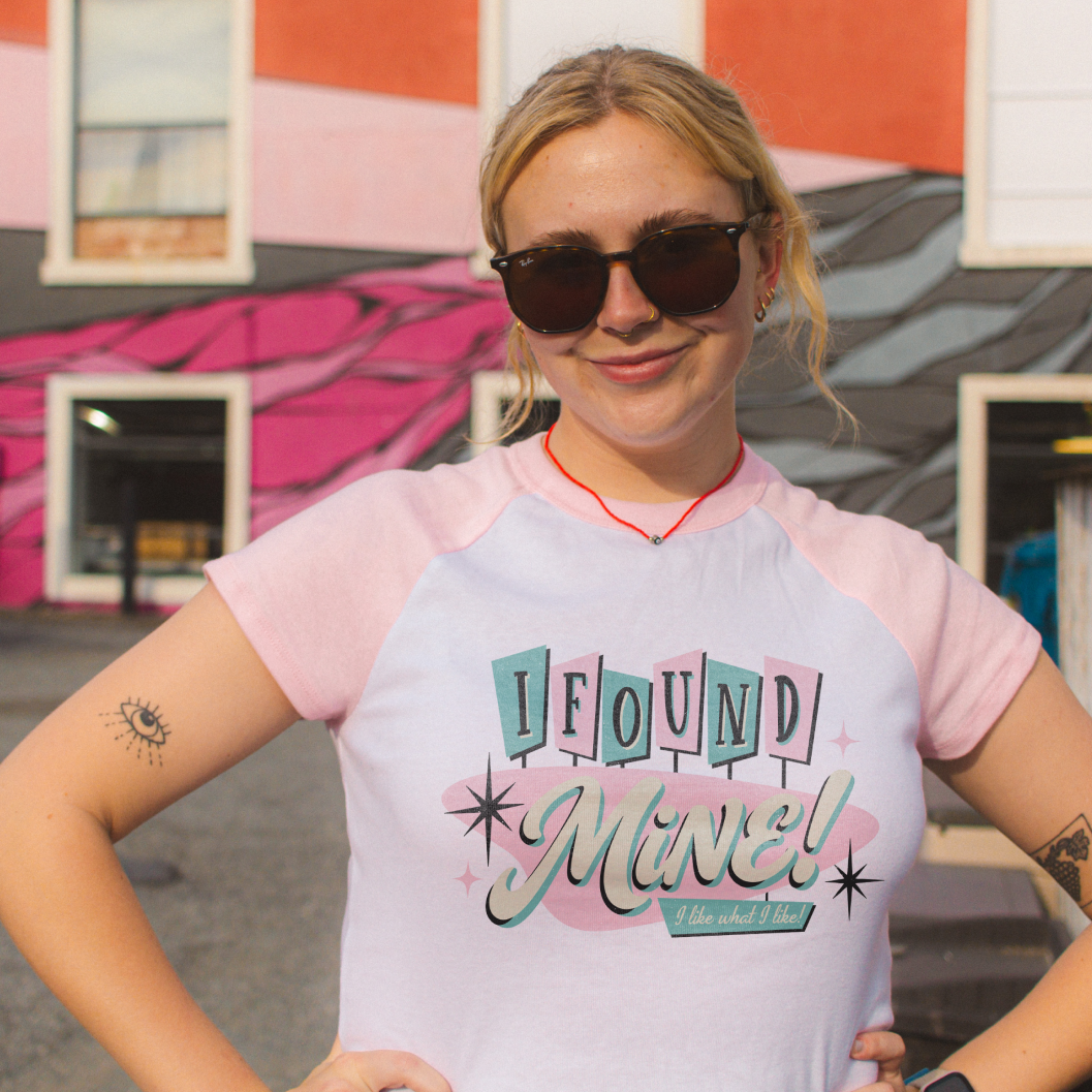 I Found Mine Raglan Baby Tee