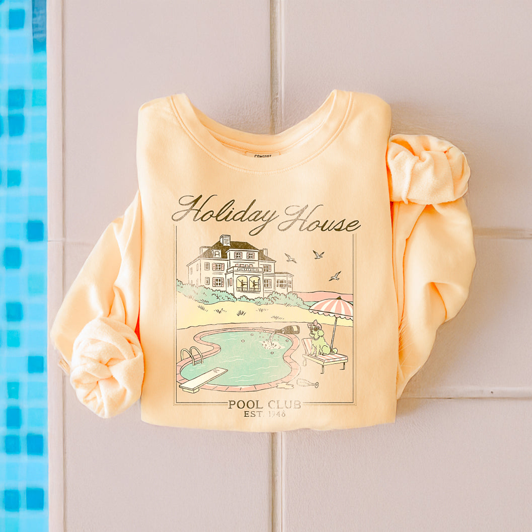 Holiday House Pool Club Lightweight Crewneck