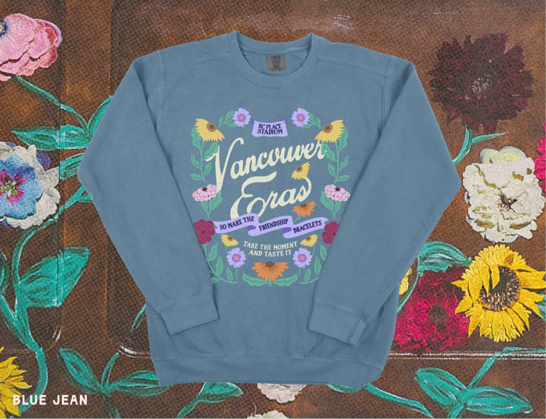 Vancouver Eras Floral Surprise Song Piano Lightweight Crewneck