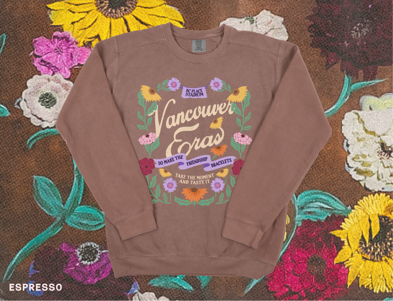 Vancouver Eras Floral Surprise Song Piano Lightweight Crewneck