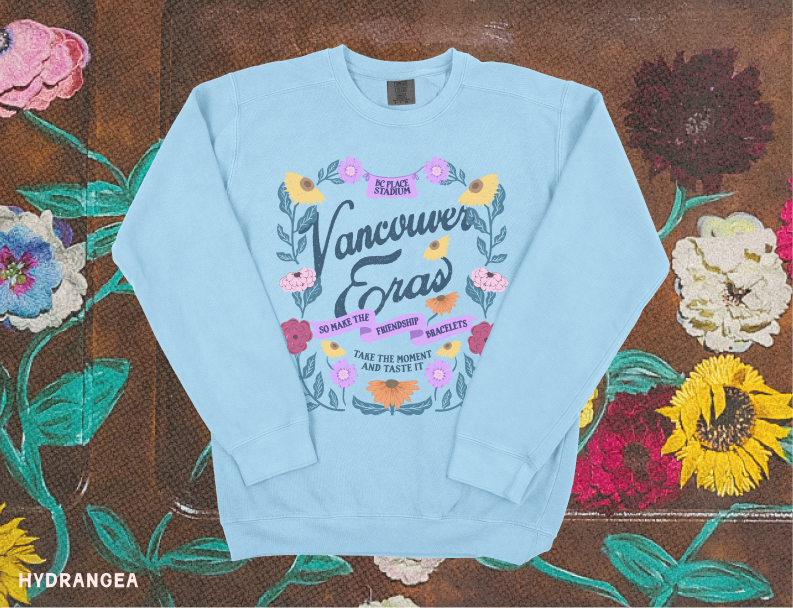 Vancouver Eras Floral Surprise Song Piano Lightweight Crewneck