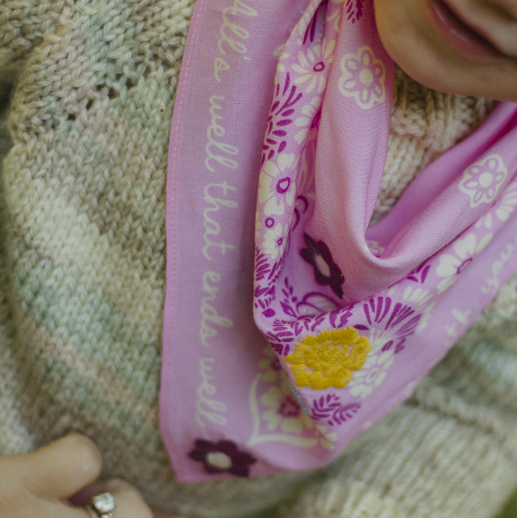 Embroidered All's Well That Ends Well Bandana