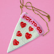 Hot-To-Go Beaded Pizza Purse