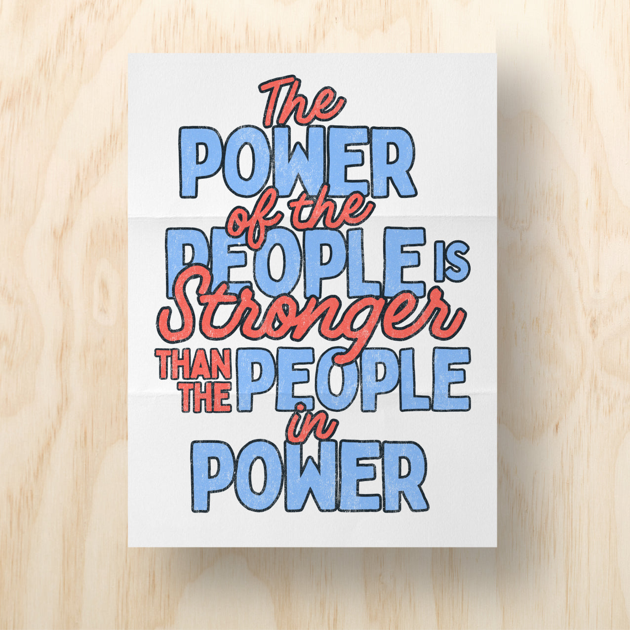 Power of the People Printable Protest Sign
