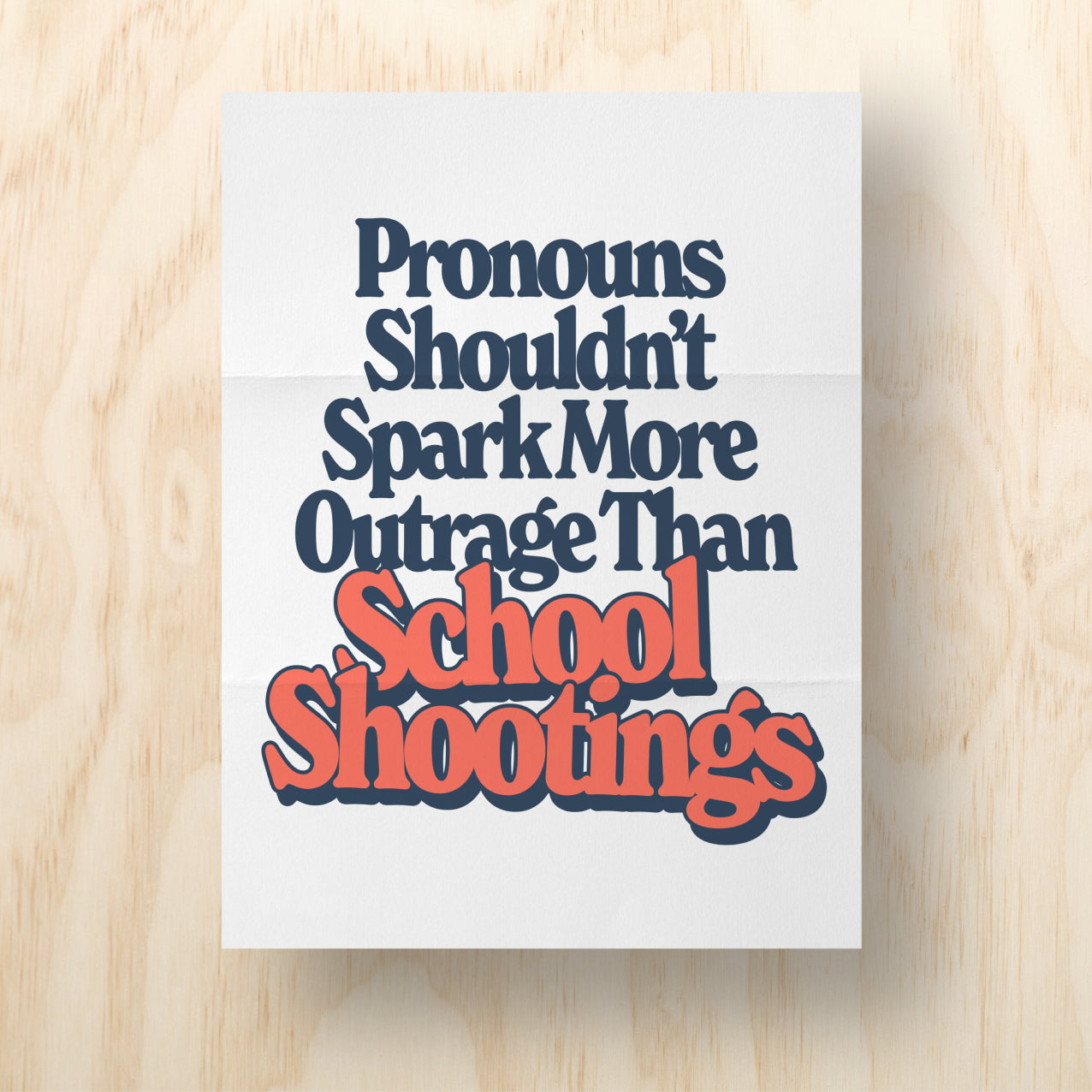 School Shootings Printable Protest Sign