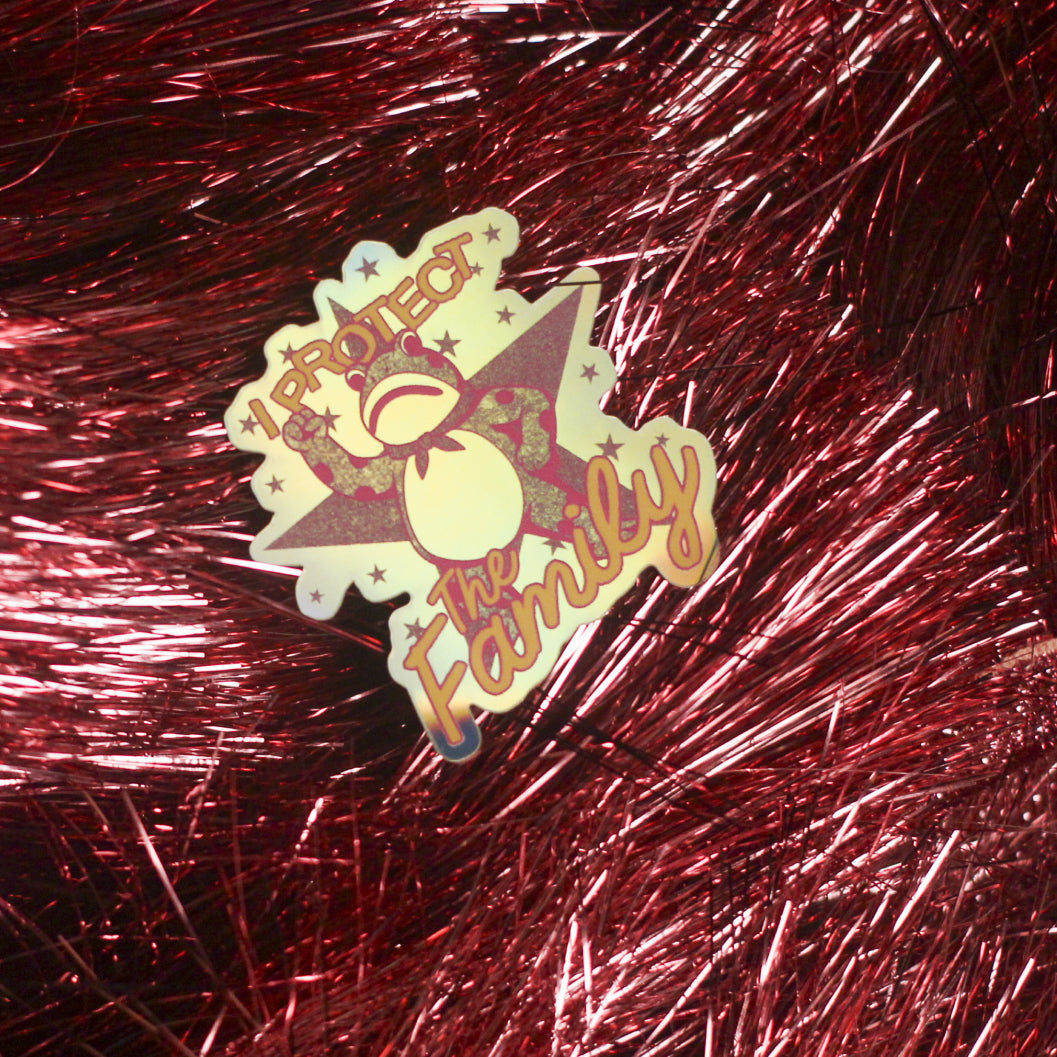 Protect the Family Holographic Sticker