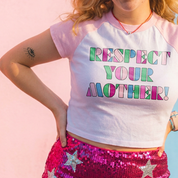 Respect Your Mother Raglan Baby Tee