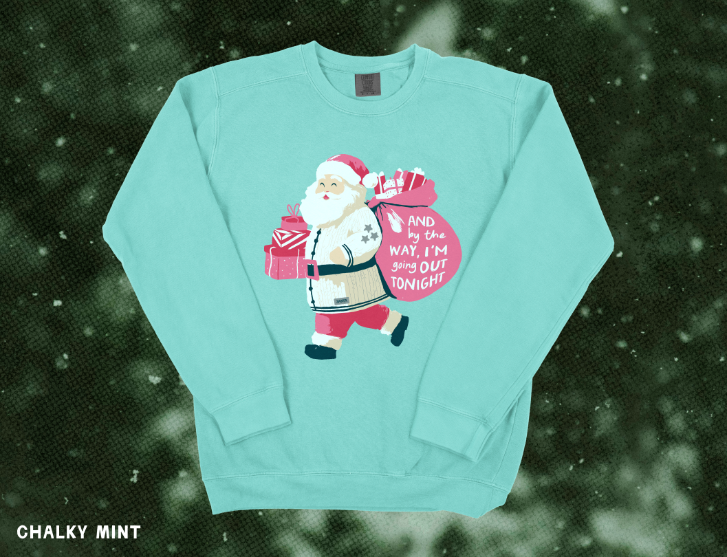 Bejeweled Santa Crewneck