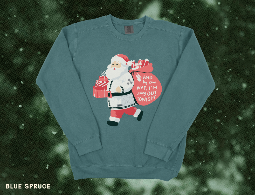 Bejeweled Santa Crewneck