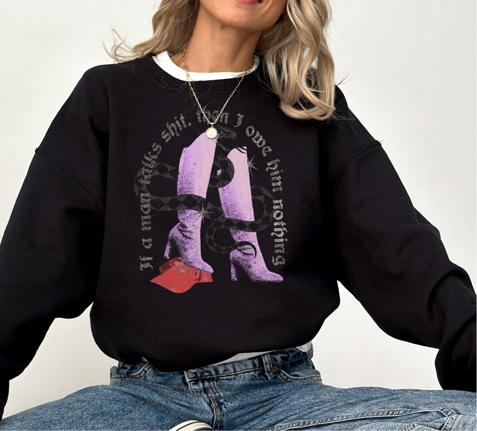 Talk Shit, Get Bit Lightweight Crewneck
