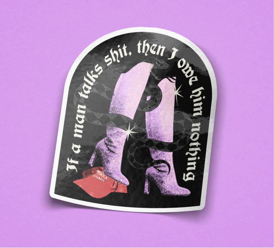 Talk Shit, Get Bit Sticker