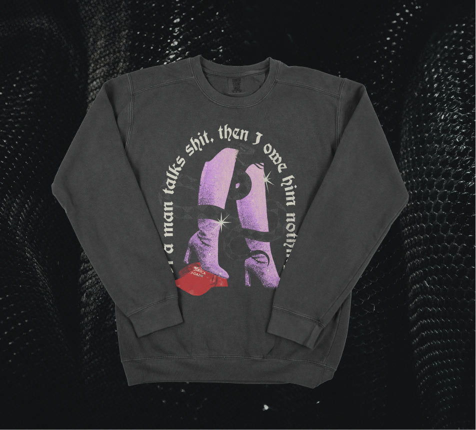 Talk Shit, Get Bit Lightweight Crewneck