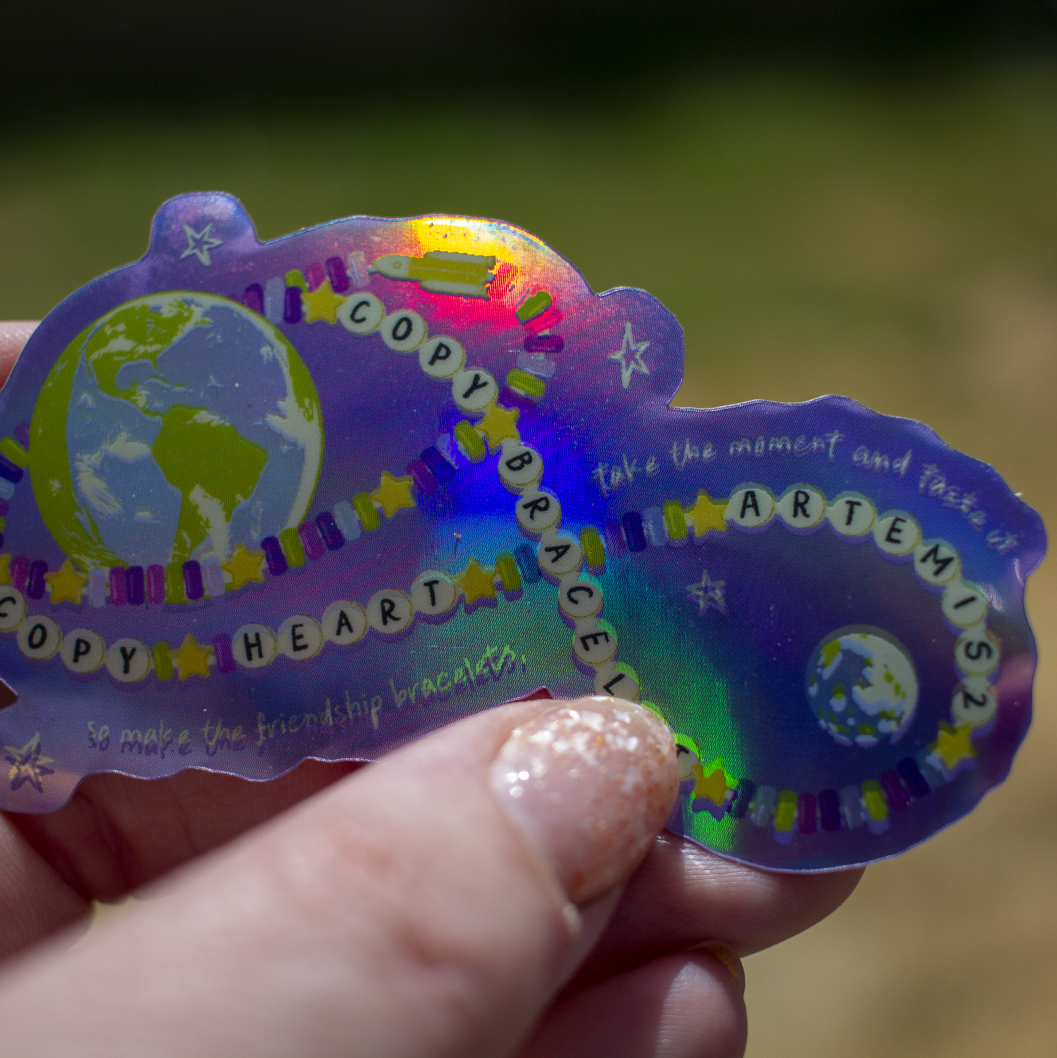 Copy Heart, Copy Bracelet Holographic Sticker