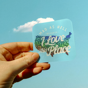 Mad as Hell Glitter Sticker