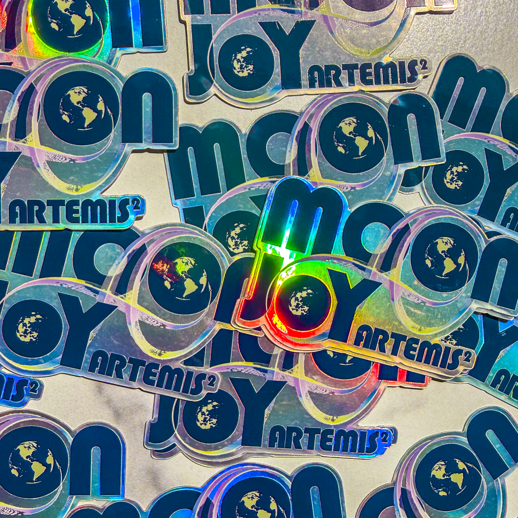 Artemis Moon Joy Holographic Sticker