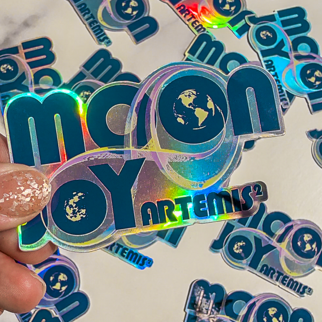 Artemis Moon Joy Holographic Sticker