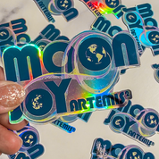Artemis Moon Joy Holographic Sticker