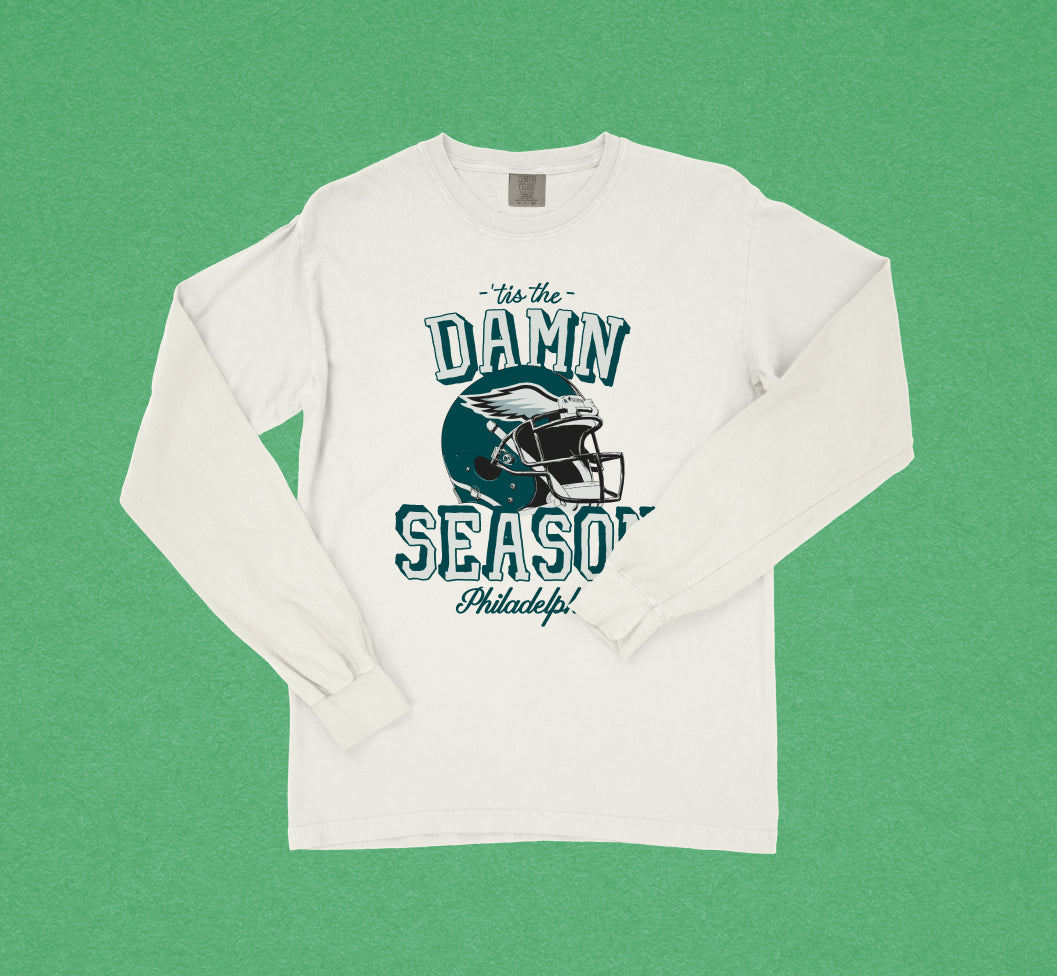 Tis The Damn Season Philly Football Long Sleeve Tee