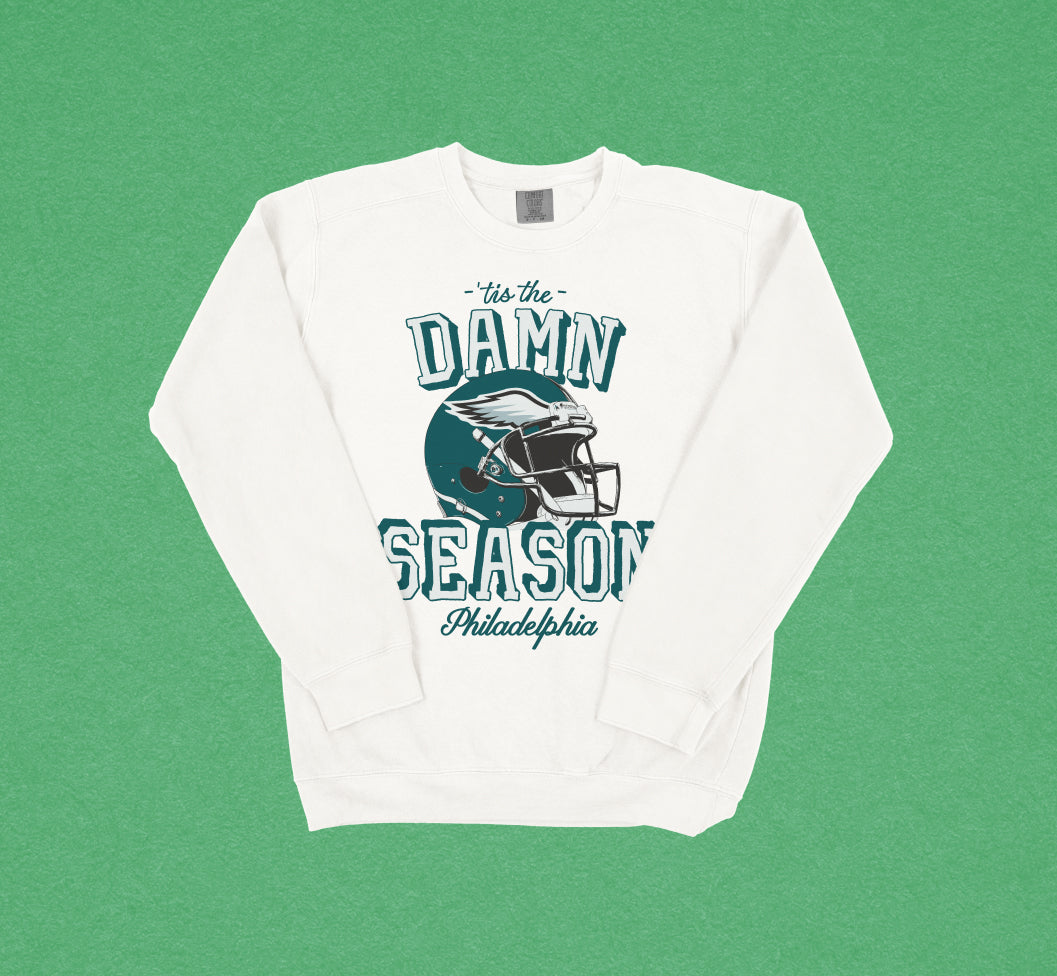 Tis The Damn Season Philly Football Crewneck
