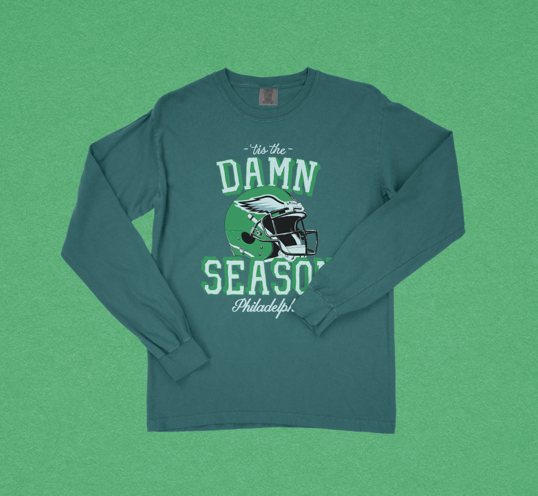 Tis The Damn Season Philly Football Long Sleeve Tee
