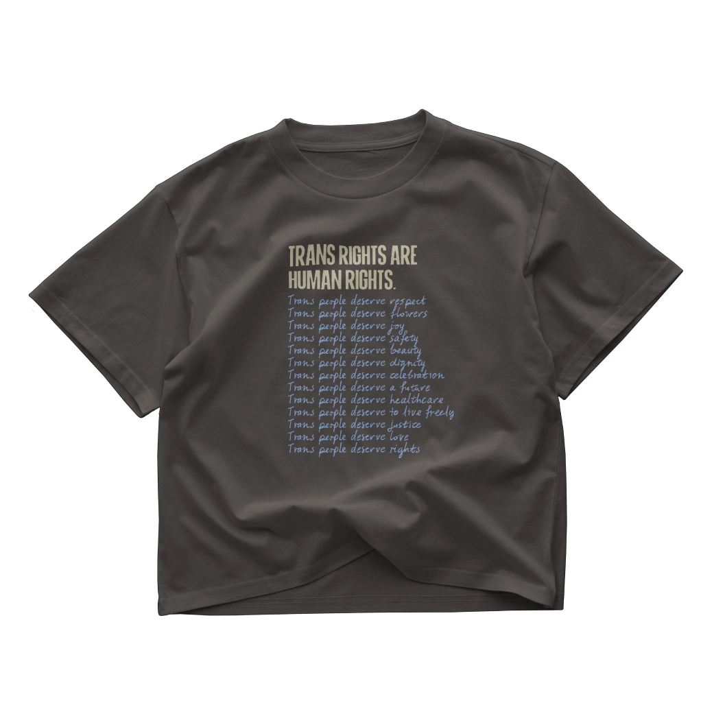 Trans Rights Are Human Rights Crop Top