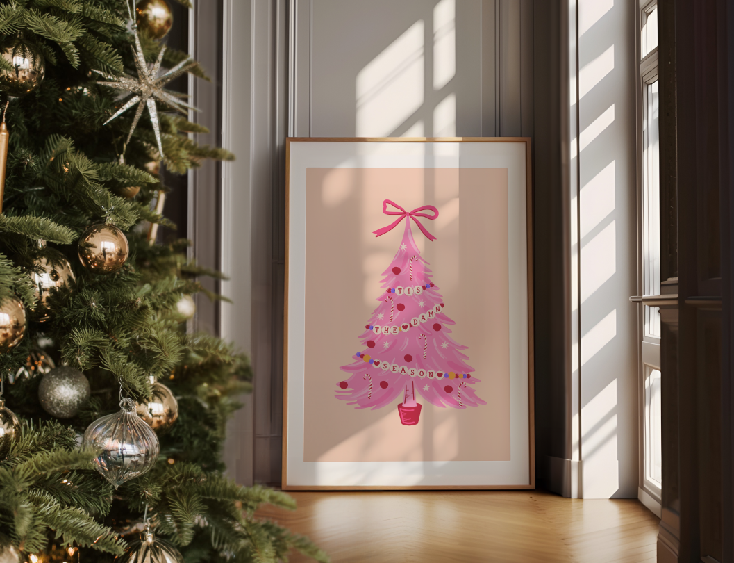Ivory Christmas Tree Farm Poster