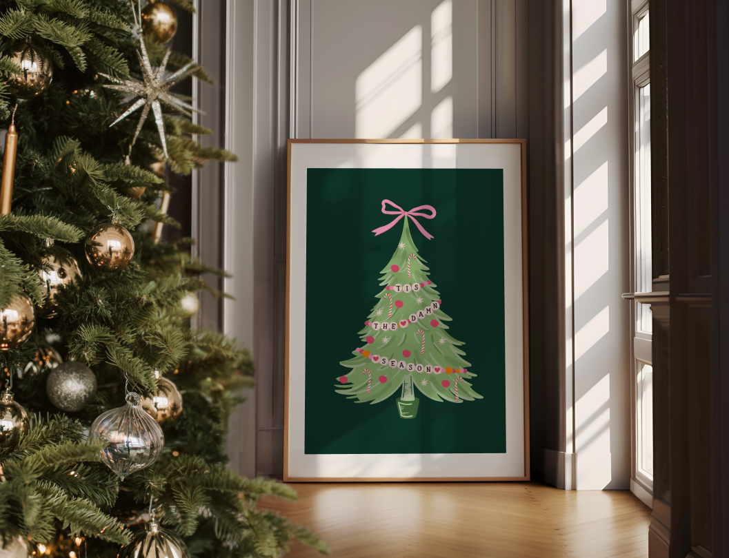 Emerald Tis The Season Christmas Tree Friendship Bracelets Poster