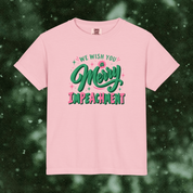 We Wish You a Merry Impeachment Youth Tee in Blossom
