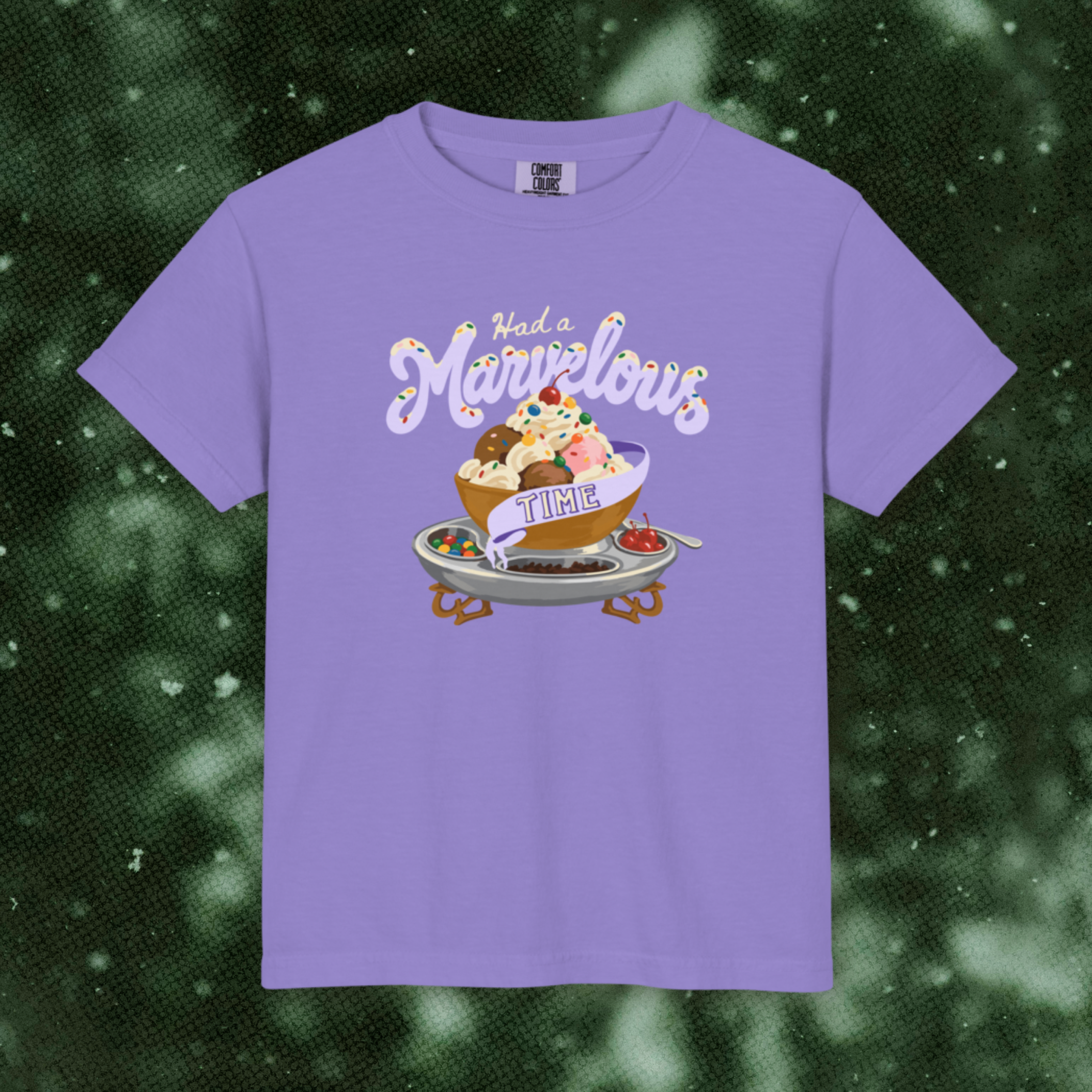 Had a Marvelous Time Sundae Youth Tee in Violet