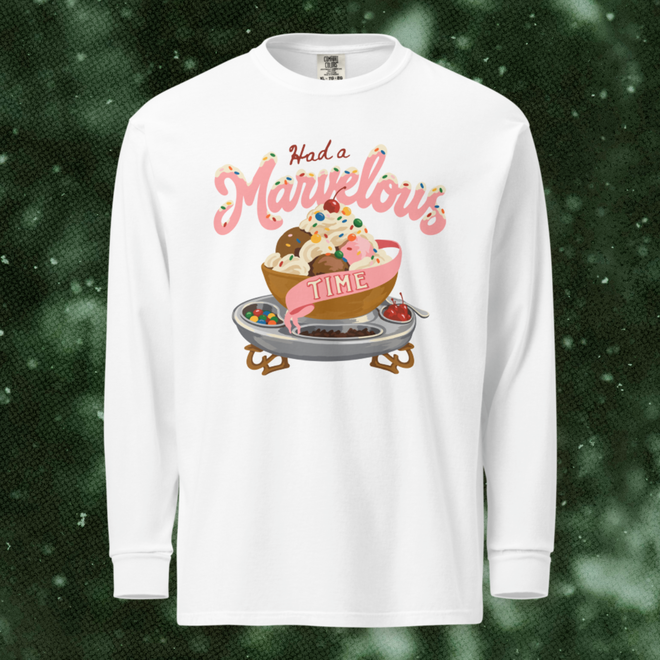 Had a Marvelous Time Sundae Long Sleeve in White