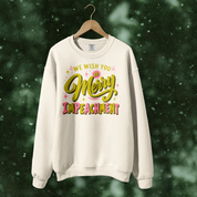We Wish You a Merry Impeachment Crewneck in White