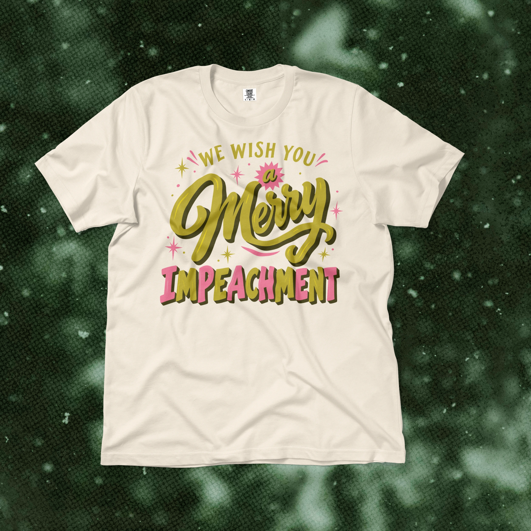 We Wish You a Merry Impeachment Tee in Ivory