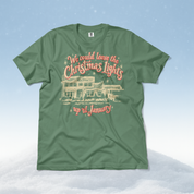 Christmas Lights 'Til January Tee in Light Green