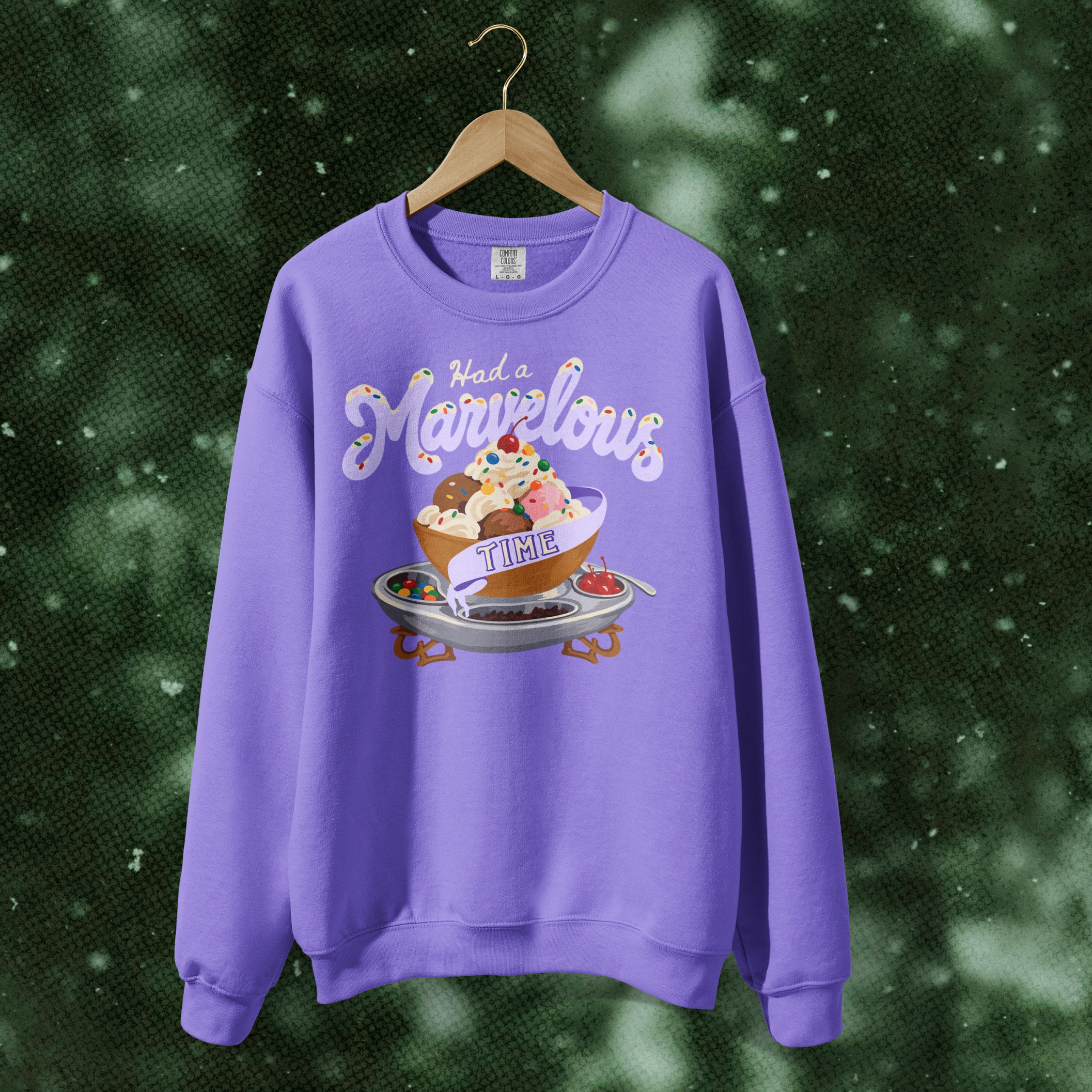 Had a Marvelous Time Sundae Crewneck in Violet