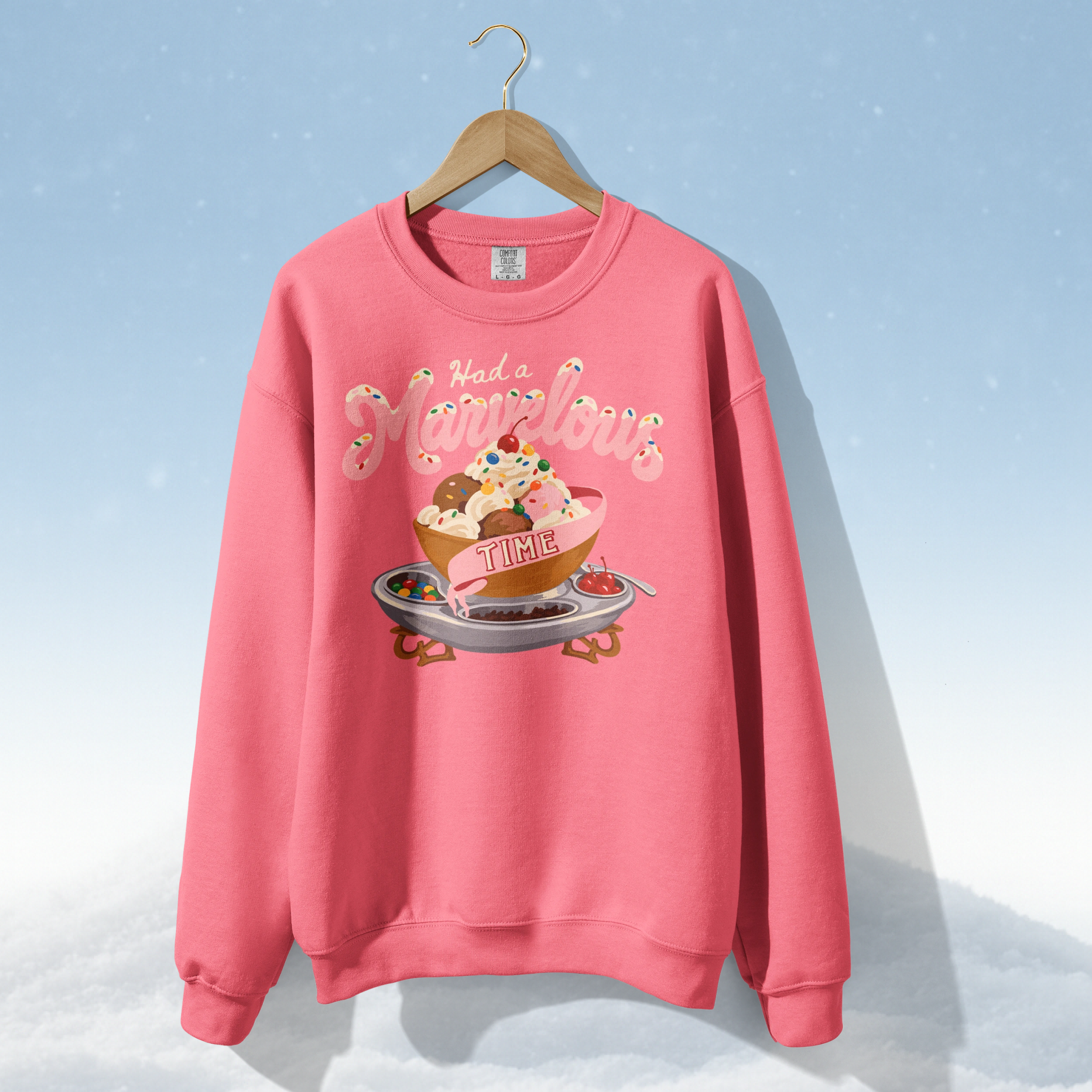 Had a Marvelous Time Sundae Crewneck in Watermelon