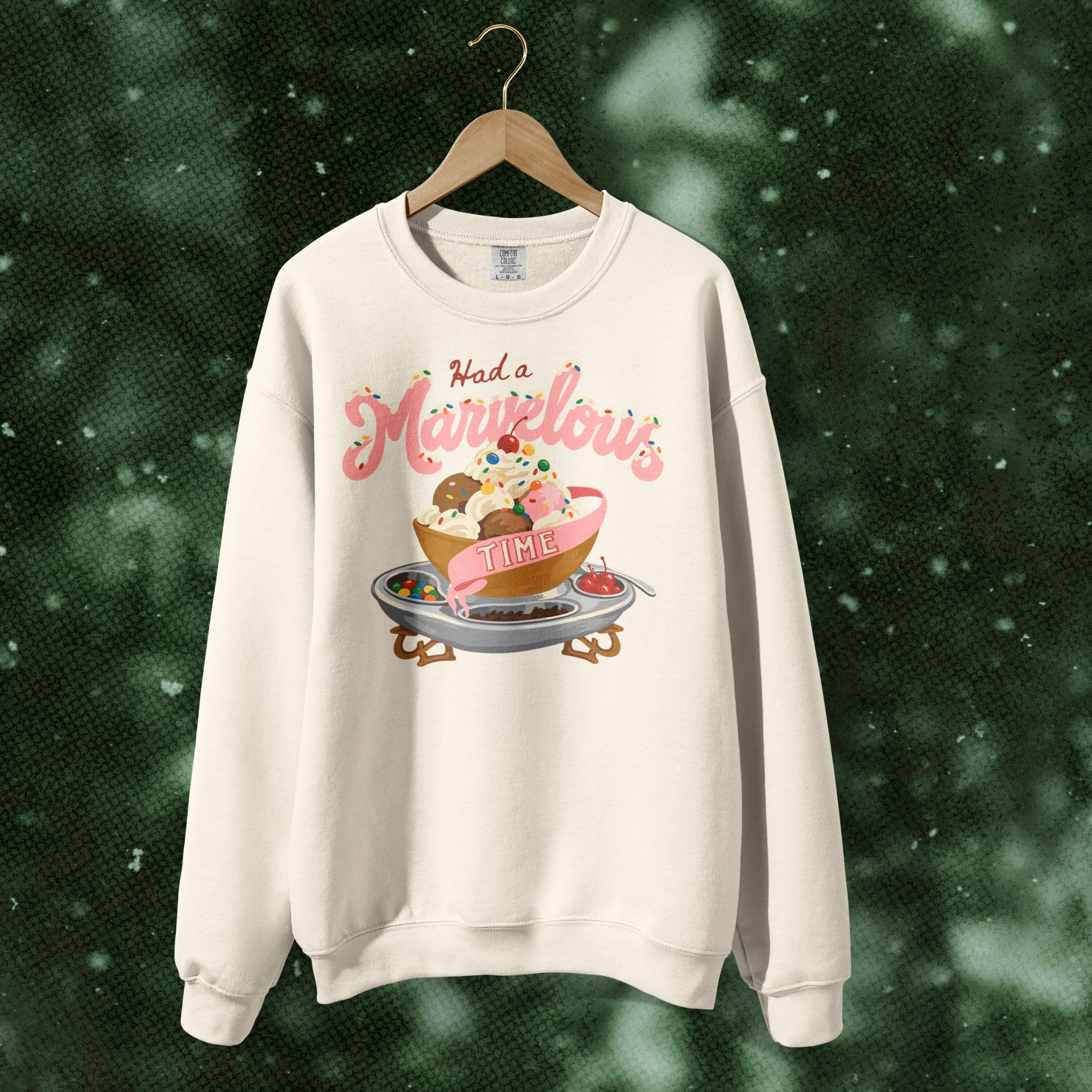 Had a Marvelous Time Sundae Crewneck in White