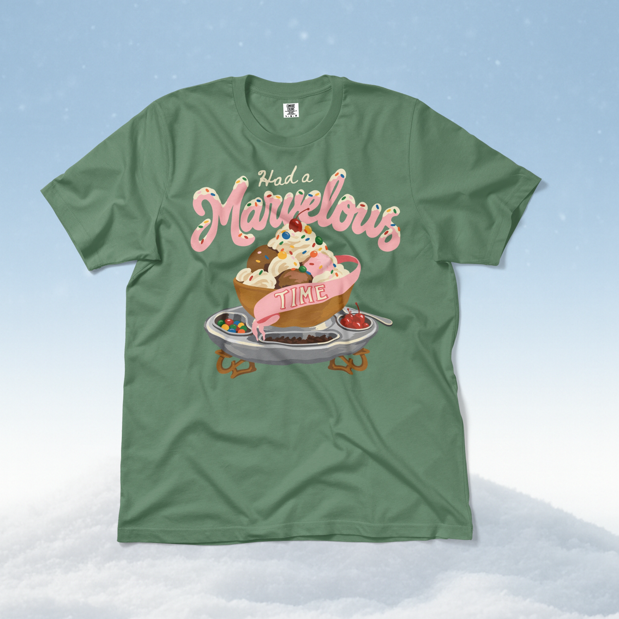 Had a Marvelous Time Sundae Tee in Light Green