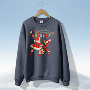 Shimmer Santa Crewneck in Denim