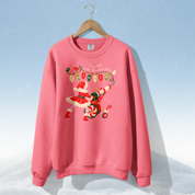 Shimmer Santa Crewneck in Watermelon