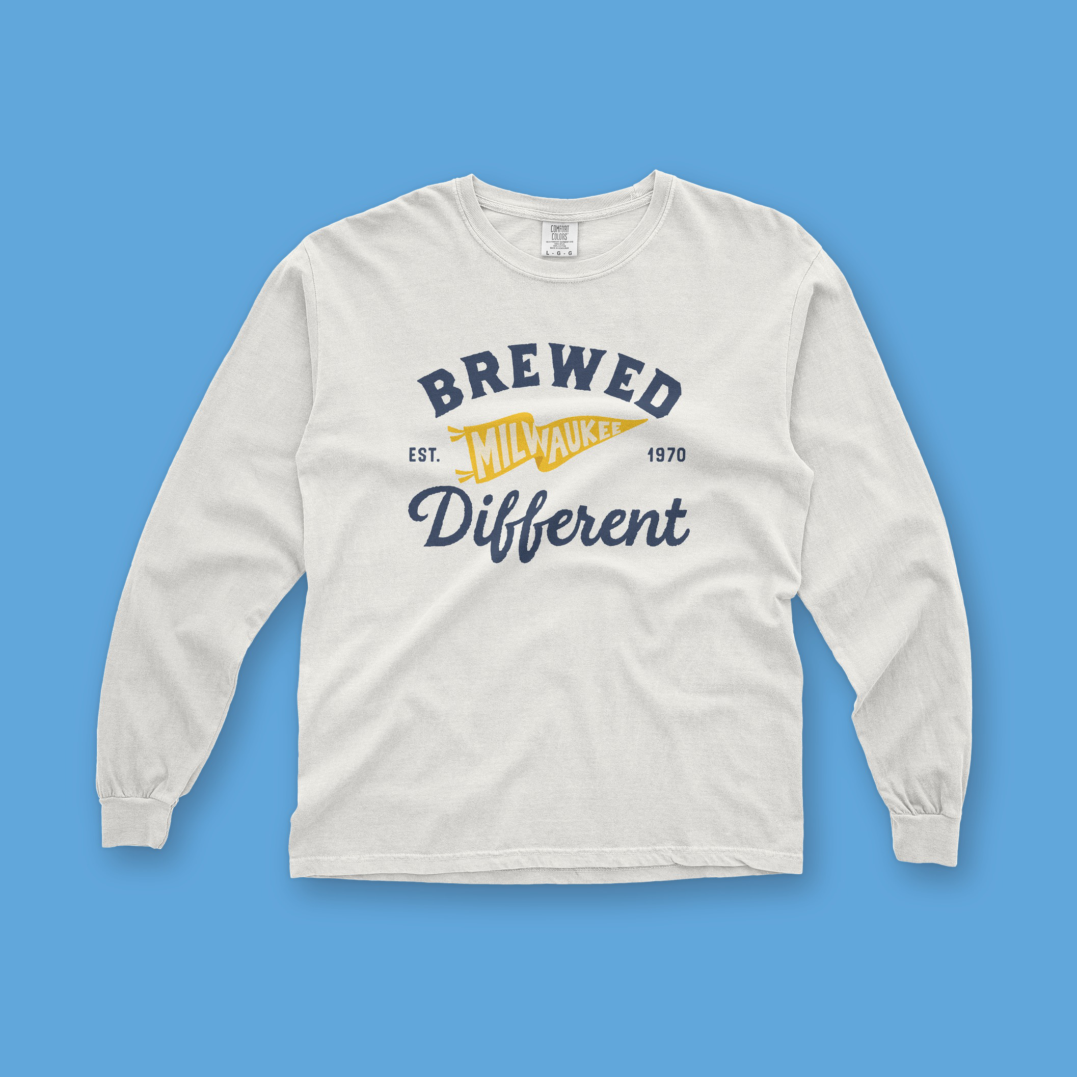 Brewed Different Milwaukee Long Sleeve Tee in White