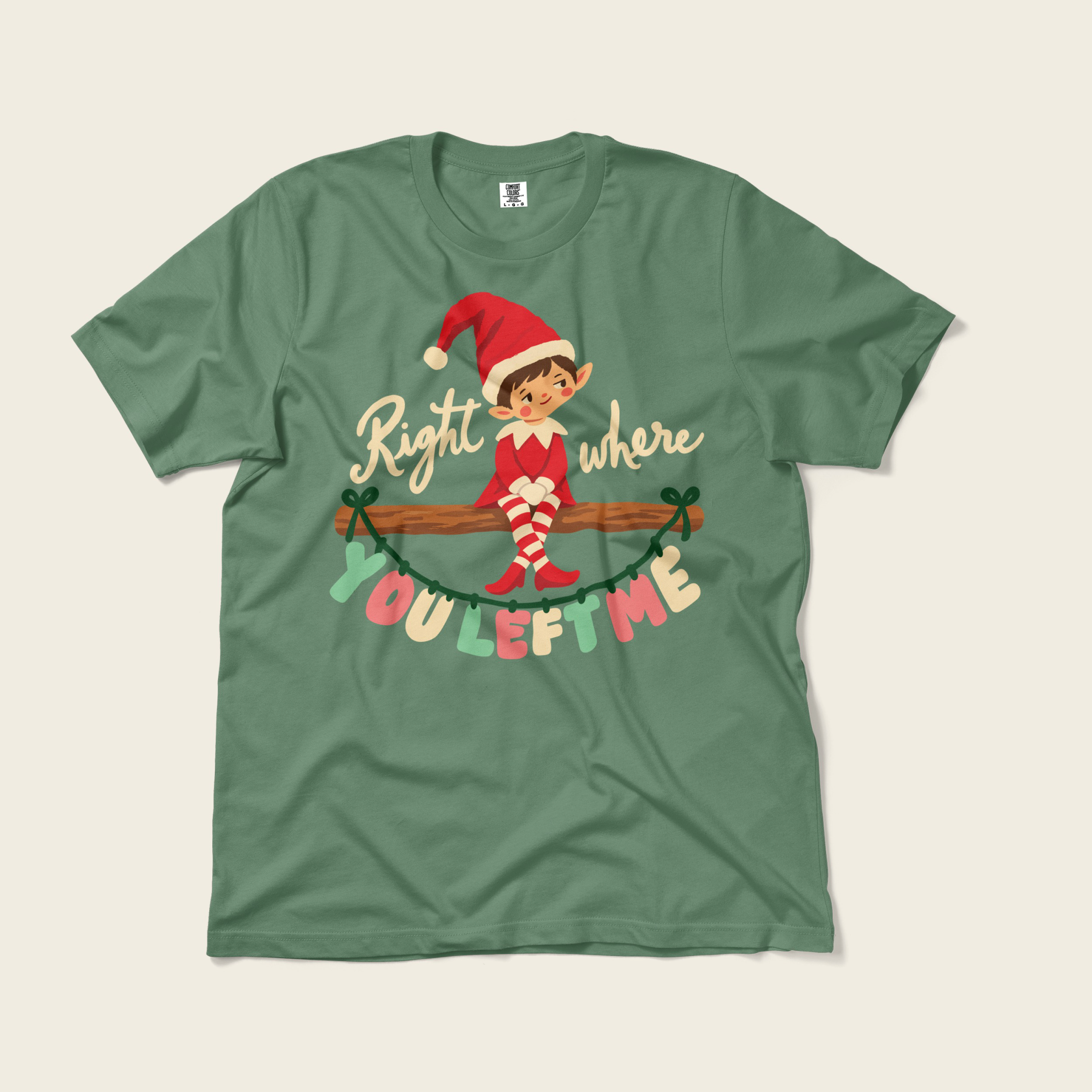 Right Where You Left Me Tee in Light Green