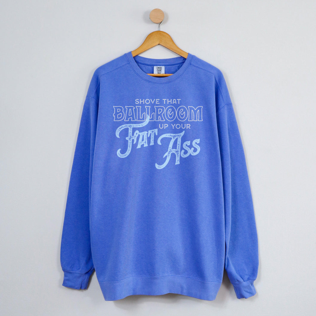 Shove That Ballroom Crewneck in Flo Blue