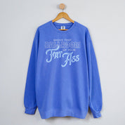 Shove That Ballroom Crewneck in Flo Blue
