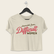 Descended From Difficult Women Boxy Tee in Ivory