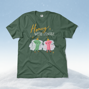Honey We're Fragile Tee in Blue Spruce