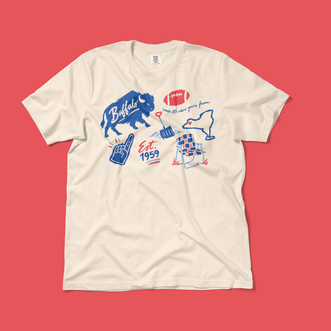 Buffalo Forever Tee in Ivory